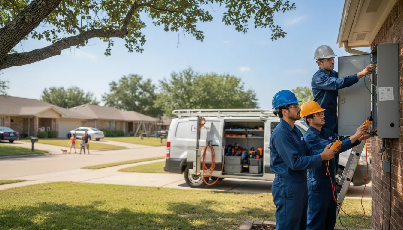 Certified electrician providing emergency electrical services in Mertzon, TX